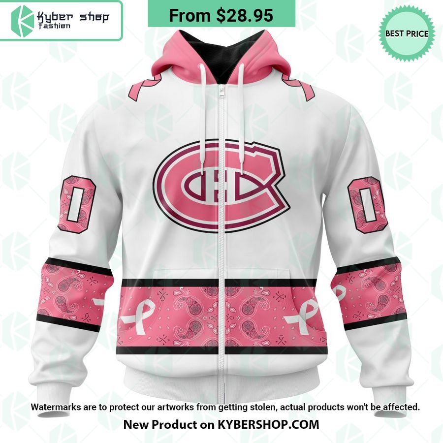 Montreal Canadiens In October We Wear Pink Breast Cancer Shirt
