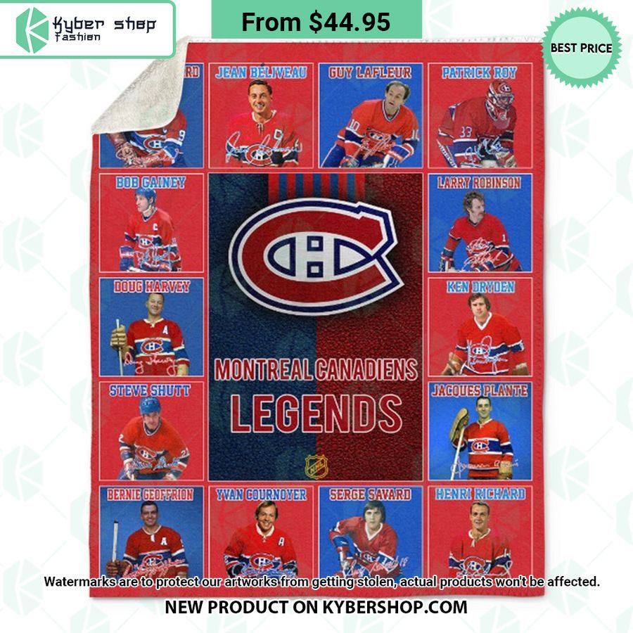 Montreal Canadiens Legends Fleece Blanket