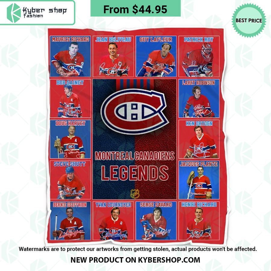 Montreal Canadiens Legends Fleece Blanket