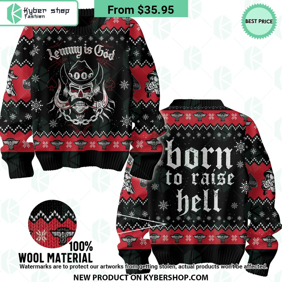 Motörhead Lemmy Is God Christmas Sweater