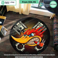 Mr Horsepower Hot Rod Garage Round Rug