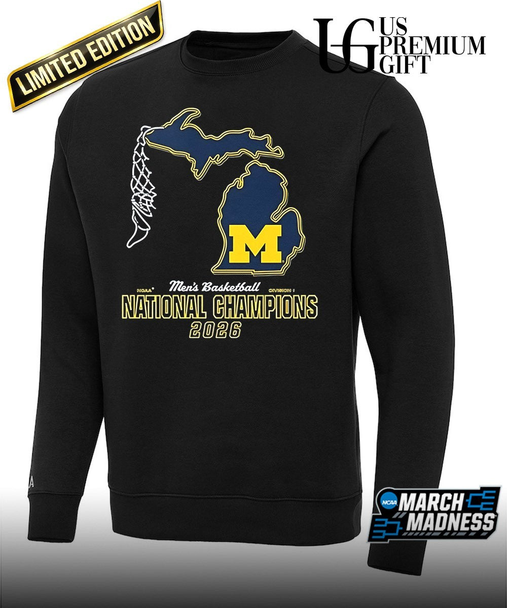 Michigan Wolverines 2026 Men’s Basketball National Champions net shirt