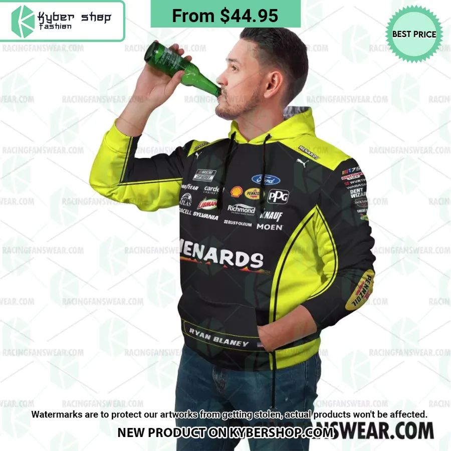 Nascar 2023 Menards Racing Uniform Ryan Blaney Hoodie
