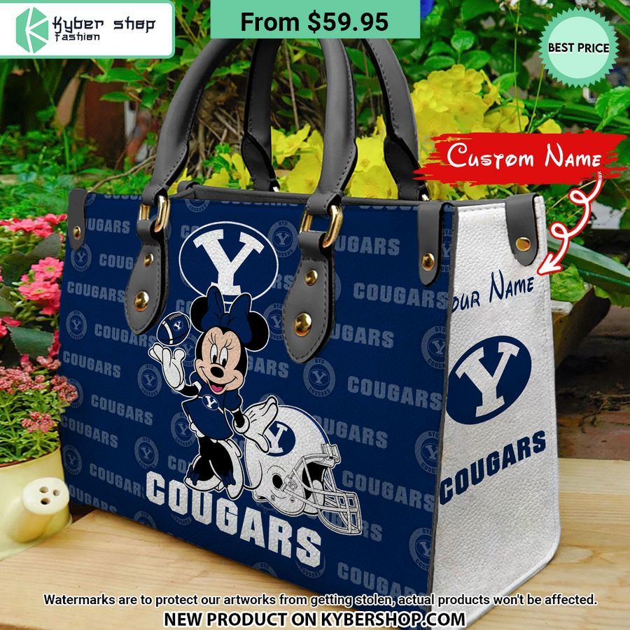 NCAA BYU Cougars Minnie Women Leather Handbag