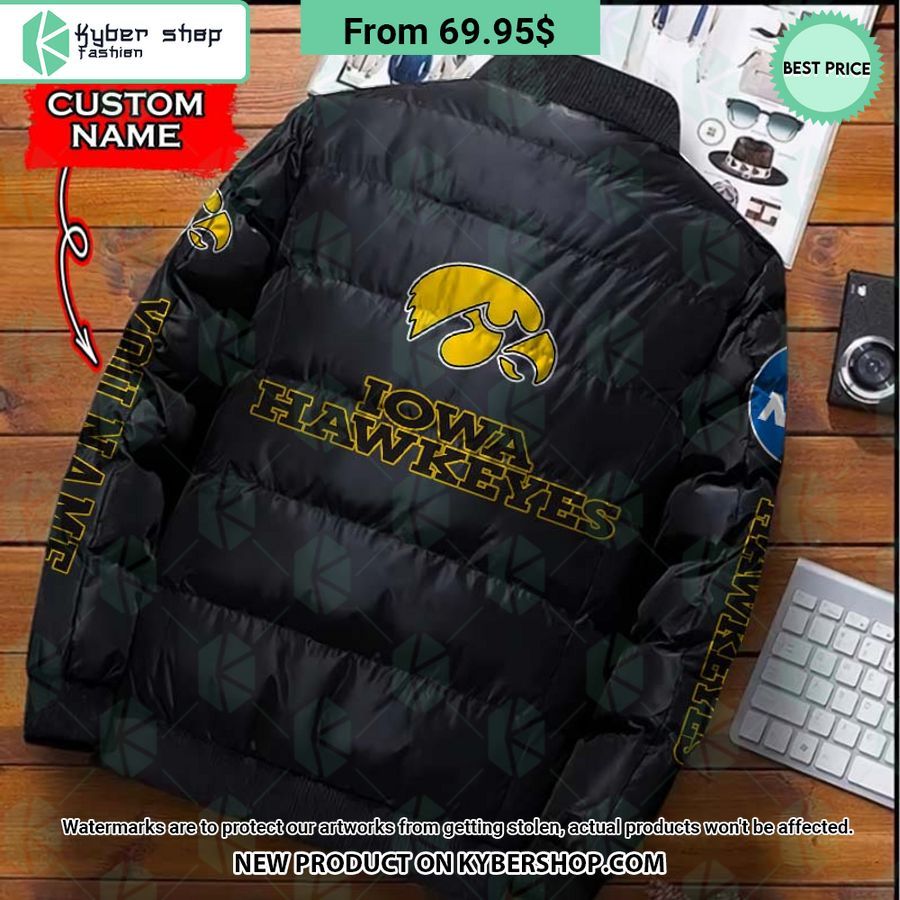 NCAA Iowa Hawkeyes CUSTOM Puffer Down Jacket