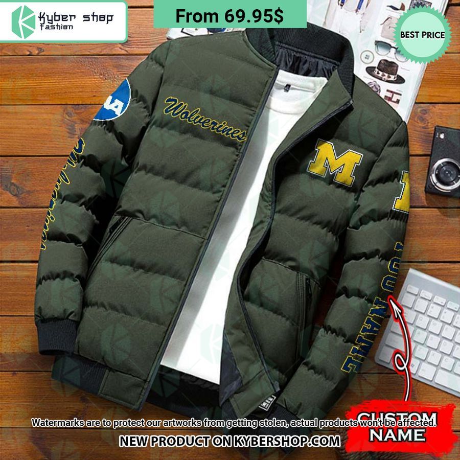 NCAA Michigan Wolverines CUSTOM Puffer Down Jacket