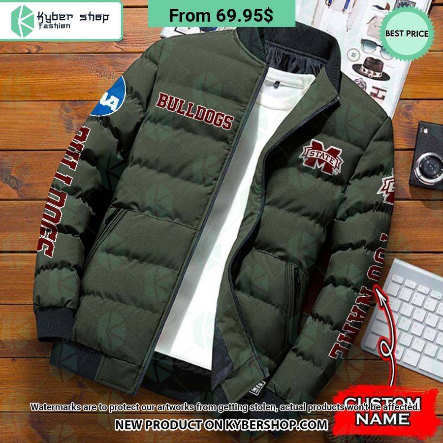 NCAA Mississippi State Bulldogs CUSTOM Puffer Down Jacket