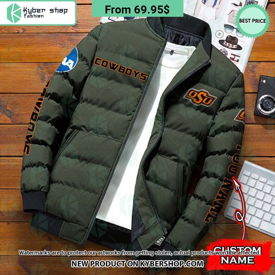 NCAA Oklahoma State Cowboys CUSTOM Puffer Down Jacket