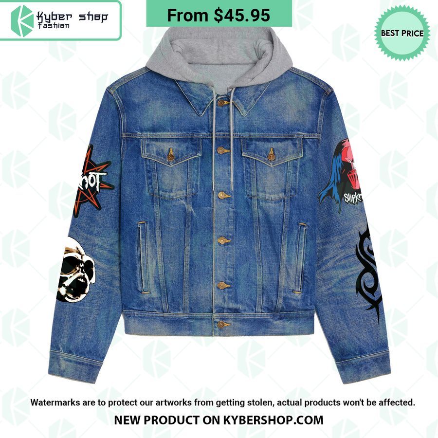 Never Too Old For Slipknot Hooded Denim Jacket