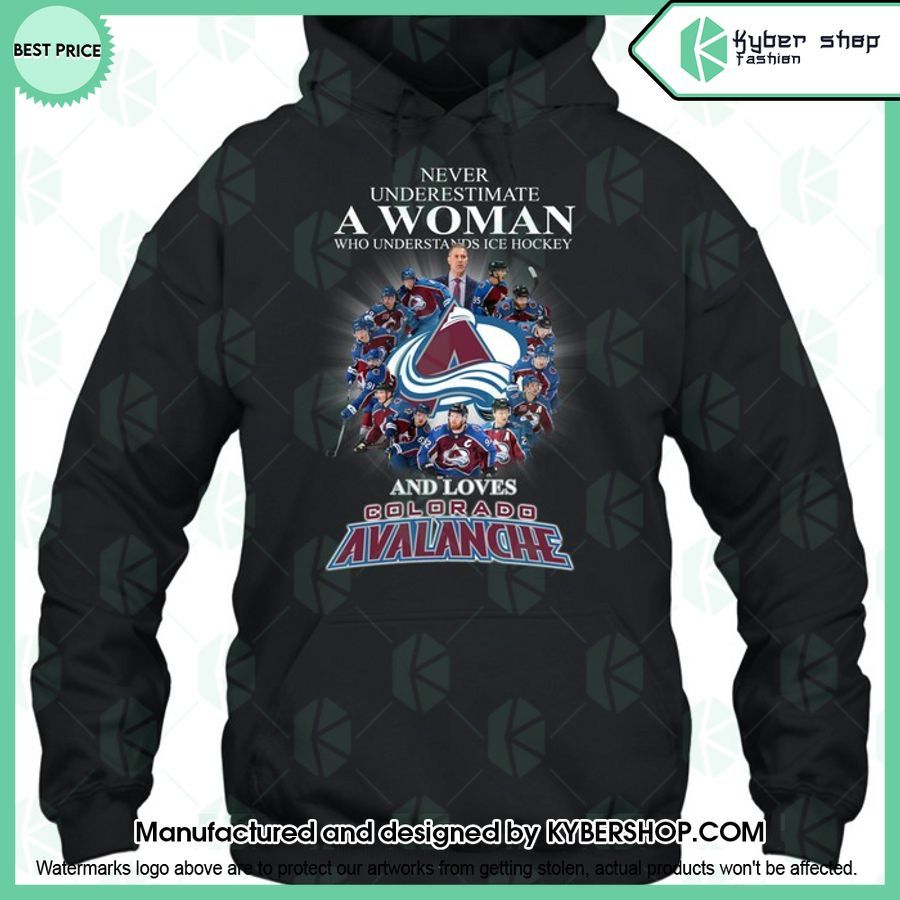 Never Underestimate A Women Who Loves Colorado Avalanche T Shirt