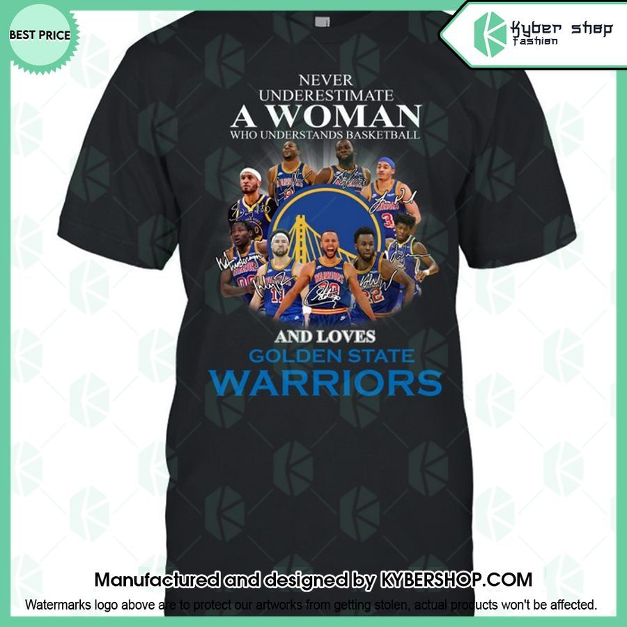 Never Underestimate A Women Who Loves Golden State Warriors T Shirt