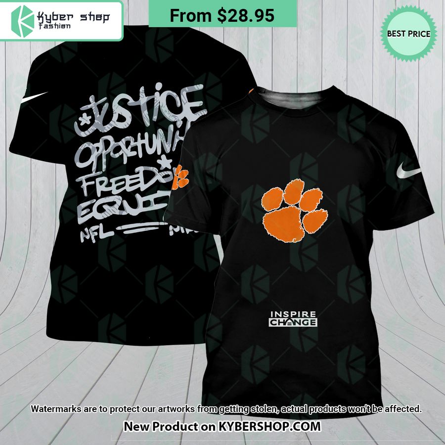 NEW Clemson Tigers Justice Inspire Change Hoodie