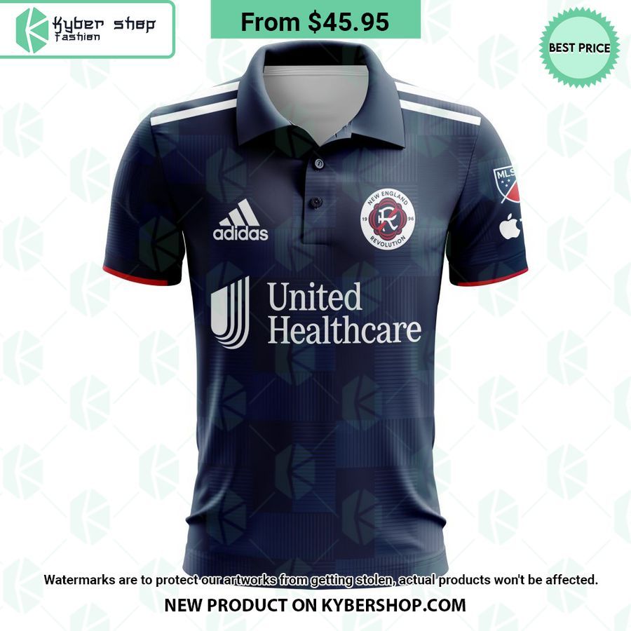 New England Revolution 2023 Home The Liberty MLS CUSTOM Polo Shirt