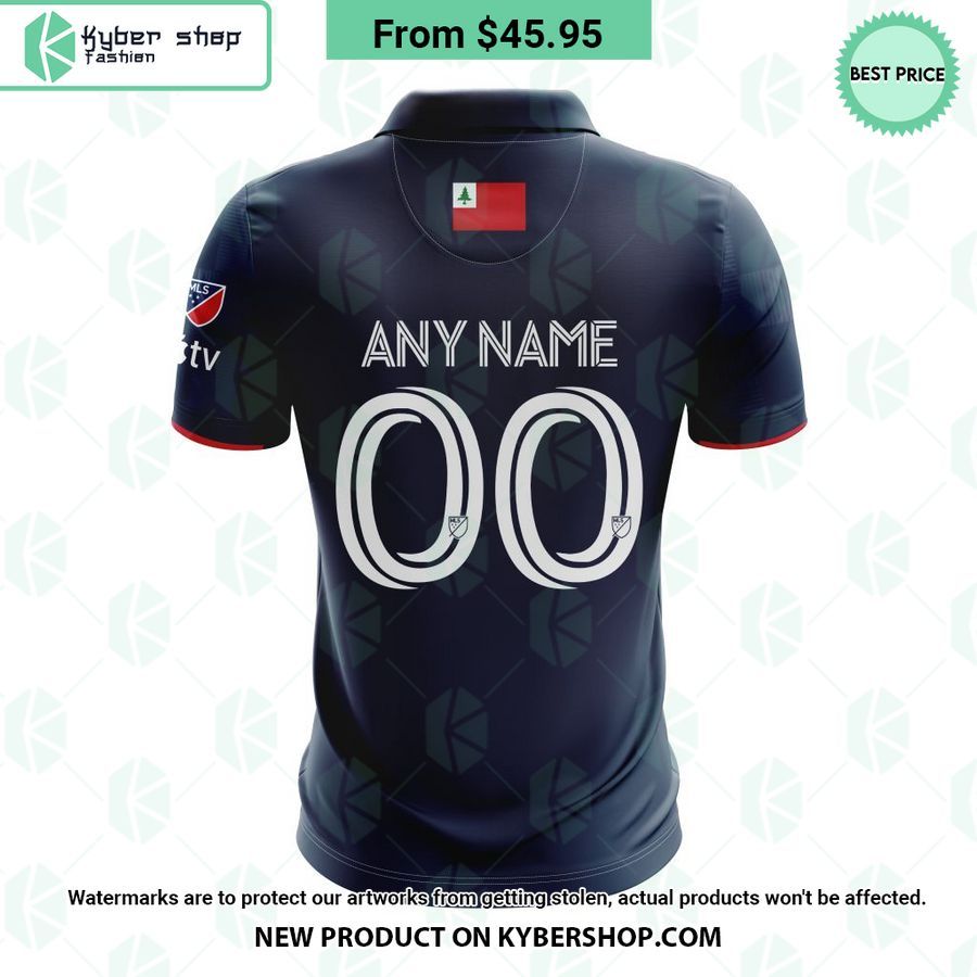 New England Revolution 2023 Home The Liberty MLS CUSTOM Polo Shirt