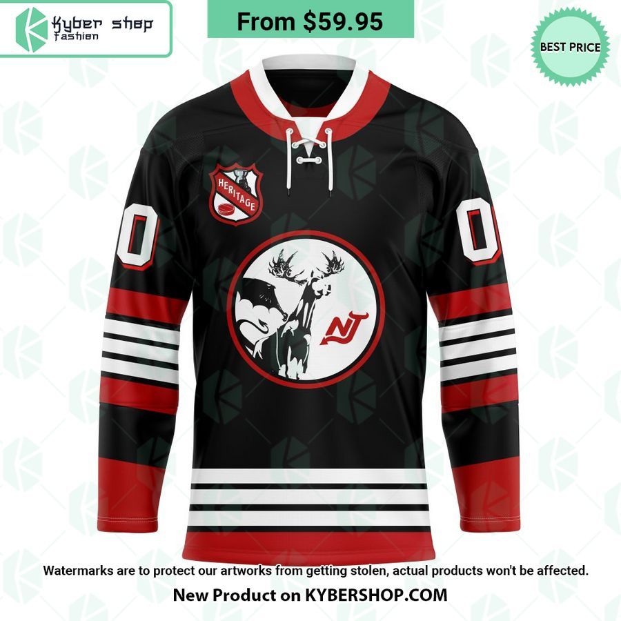 New Jersey Devils Heritage Concepts team logo Hockey Jersey