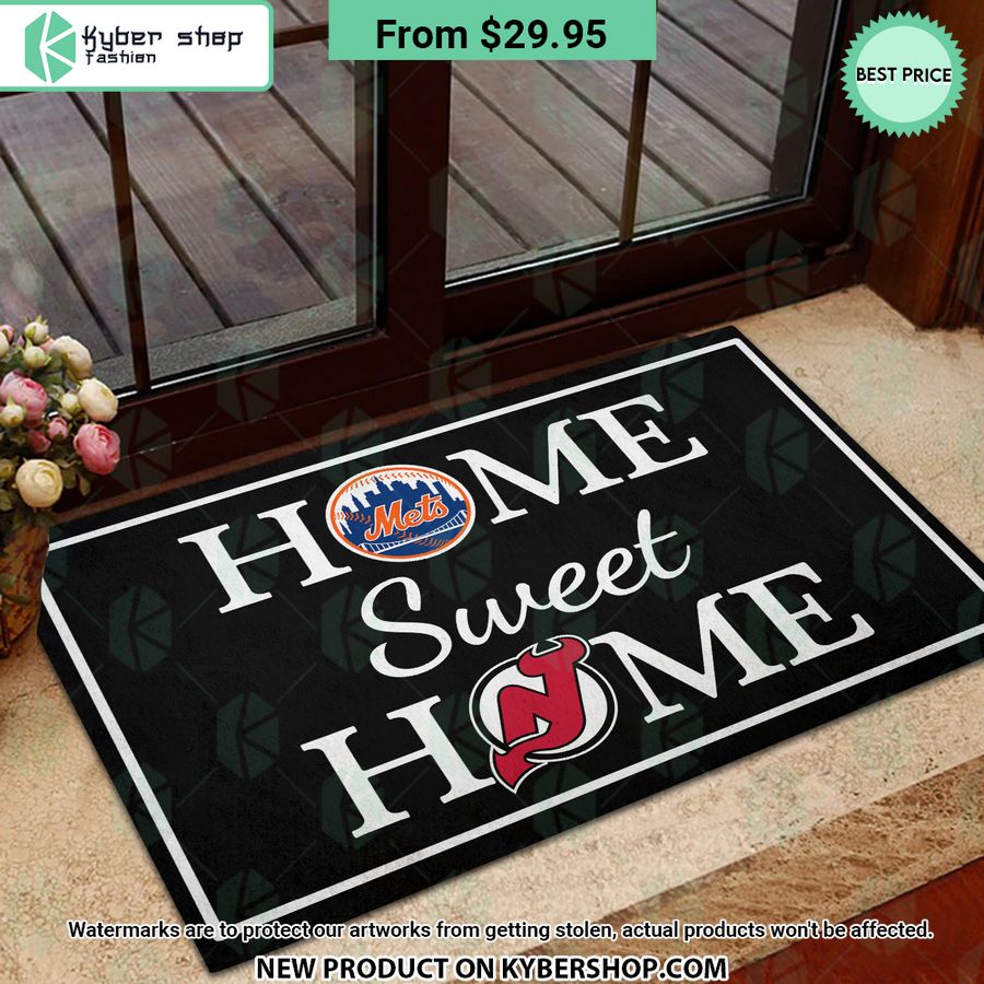 New Jersey Devils New York Mets NHome Sweet Home Doormat