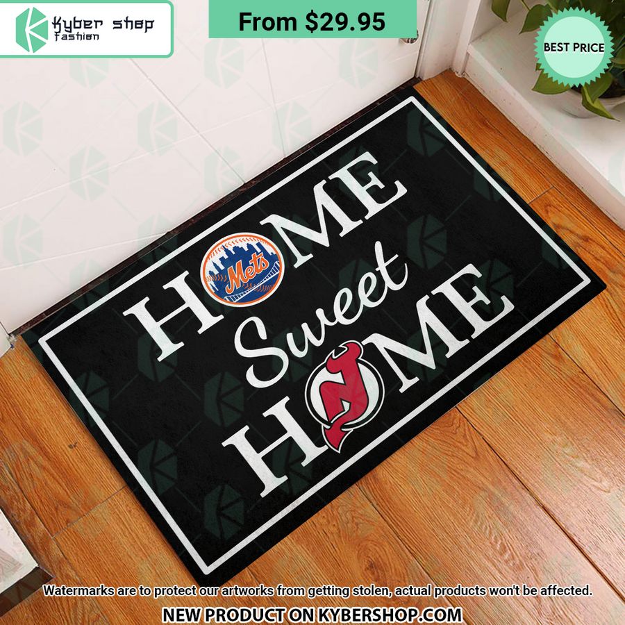 New Jersey Devils New York Mets NHome Sweet Home Doormat