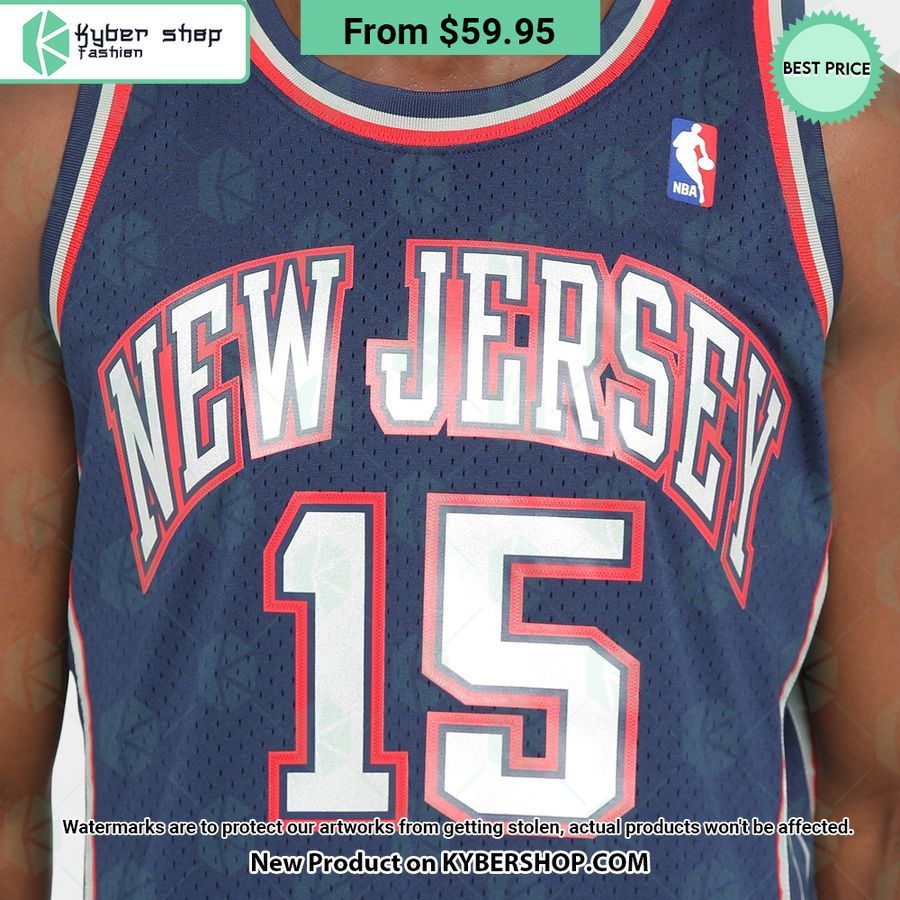 New Jersey Nets Vince Carter 15 Navy Basketball Jersey