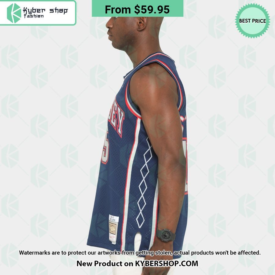 New Jersey Nets Vince Carter 15 Navy Basketball Jersey