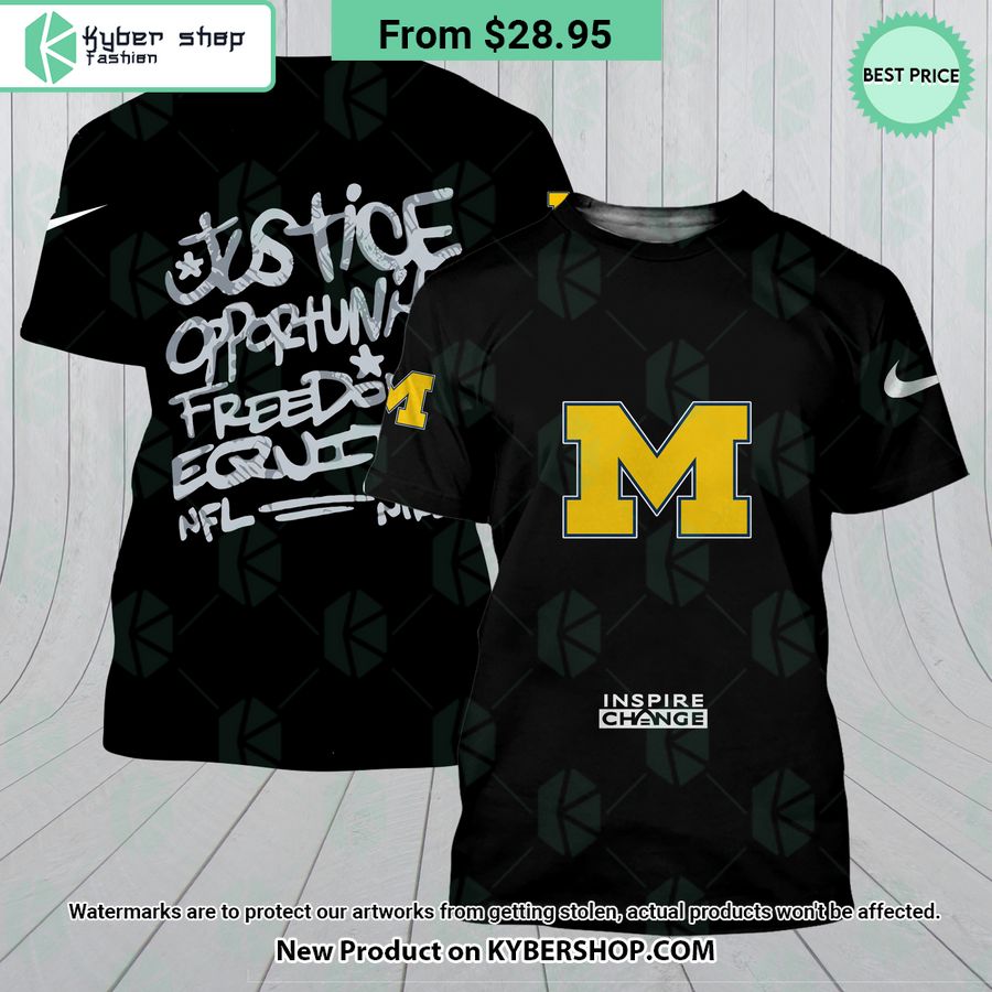 NEW Michigan Wolverines Justice Inspire Change Hoodie