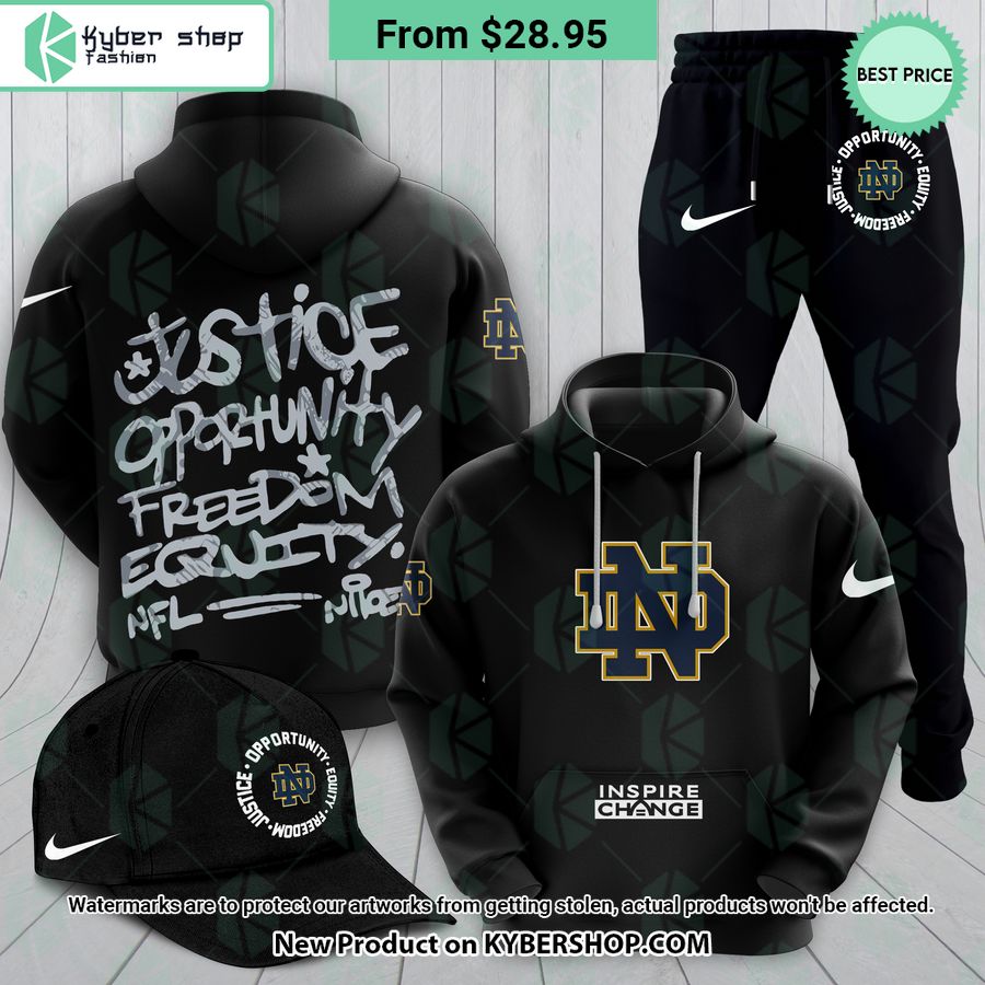 NEW Notre Dame Fighting Irish Justice Inspire Change Hoodie