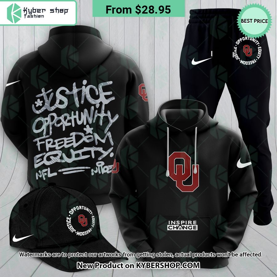 NEW Oklahoma Sooners Justice Inspire Change Hoodie