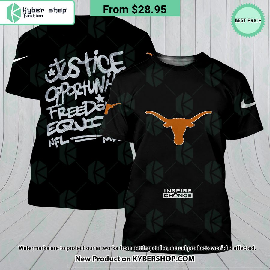 NEW Texas Longhorns Justice Inspire Change Hoodie