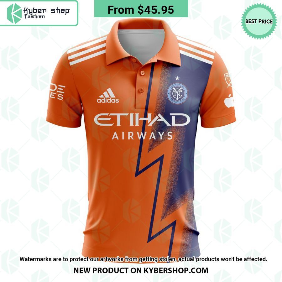 New York City FC 2023 Away The Volt MLS CUSTOM Polo Shirt