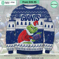 New York Giants Grinch Ugly Christmas Sweater