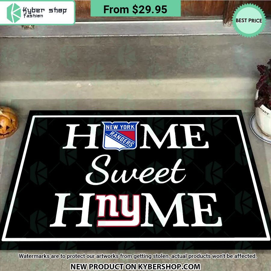 New York Giants New York Rangers Home Sweet Home Doormat