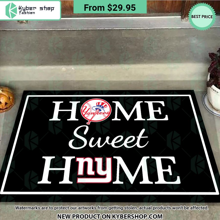 New York Giants New York Yankees Home Sweet Home Doormat