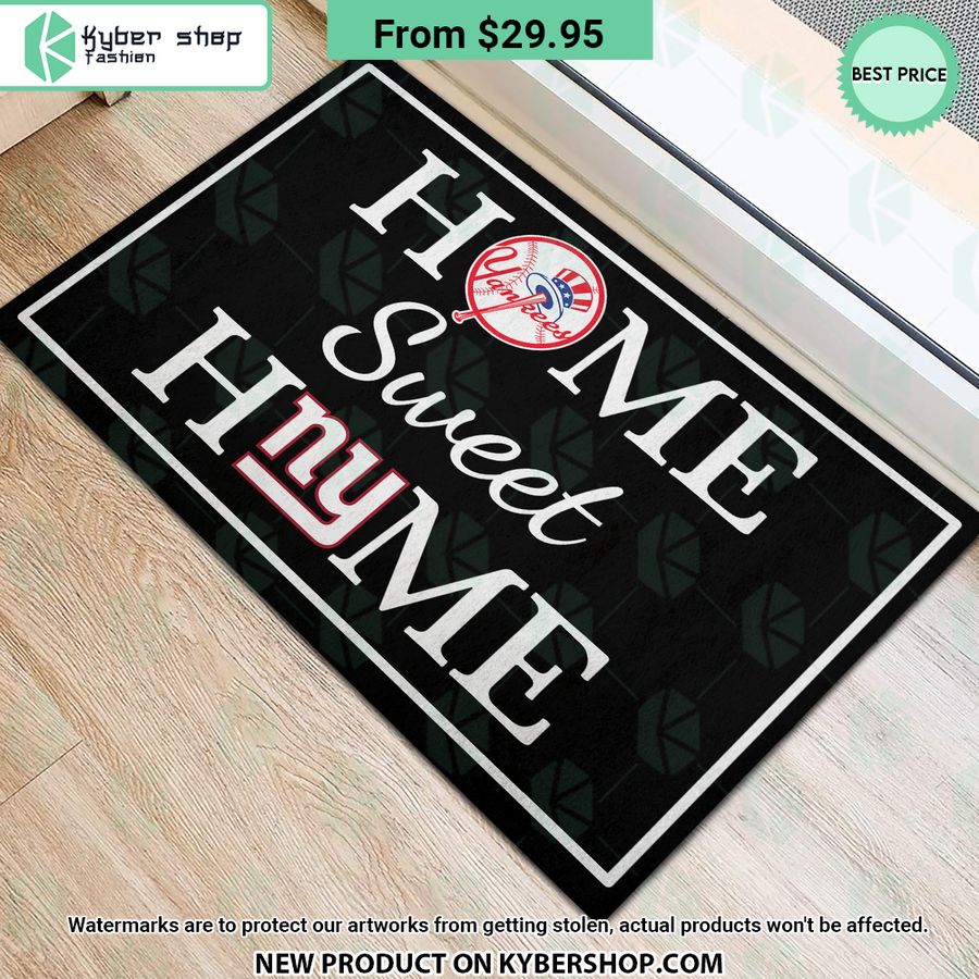 New York Giants New York Yankees Home Sweet Home Doormat