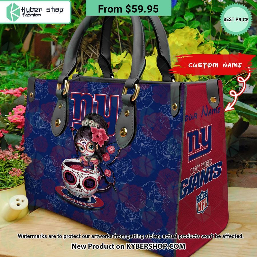 New York Giants Sugar Skull Girl Leather Bag
