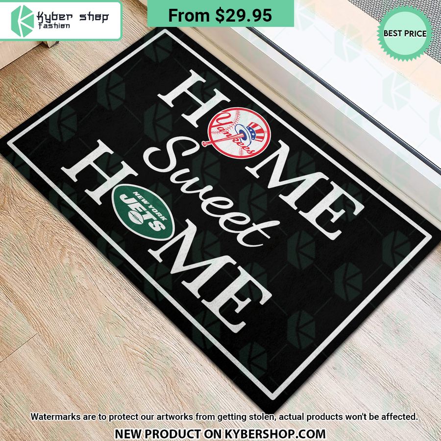 New York Jest New York Yankees Home Sweet Home Doormat