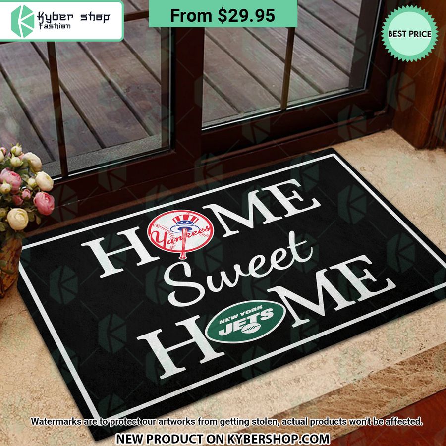 New York Jest New York Yankees Home Sweet Home Doormat