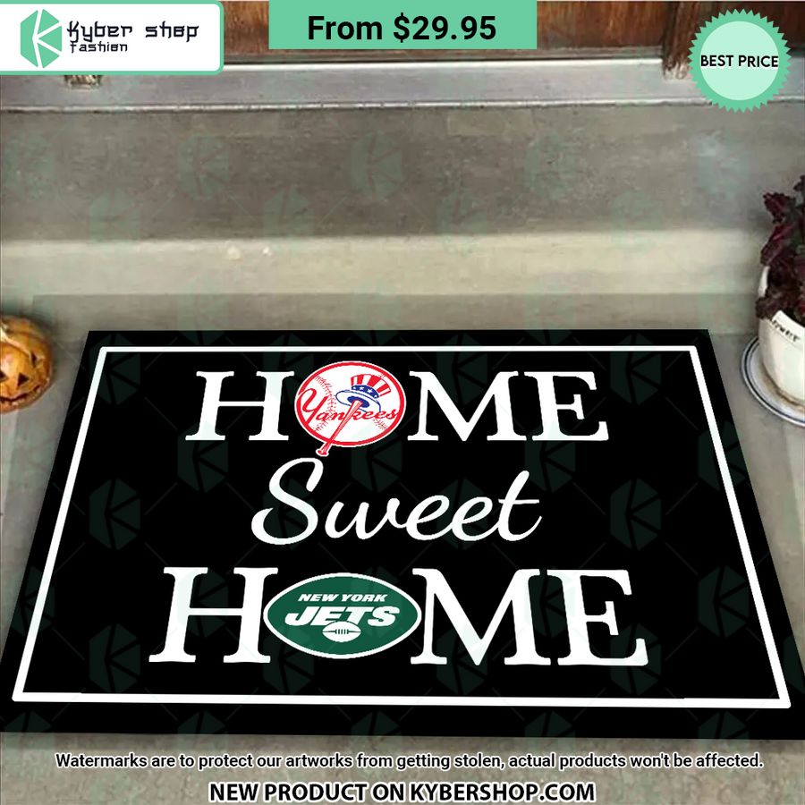 New York Jest New York Yankees Home Sweet Home Doormat