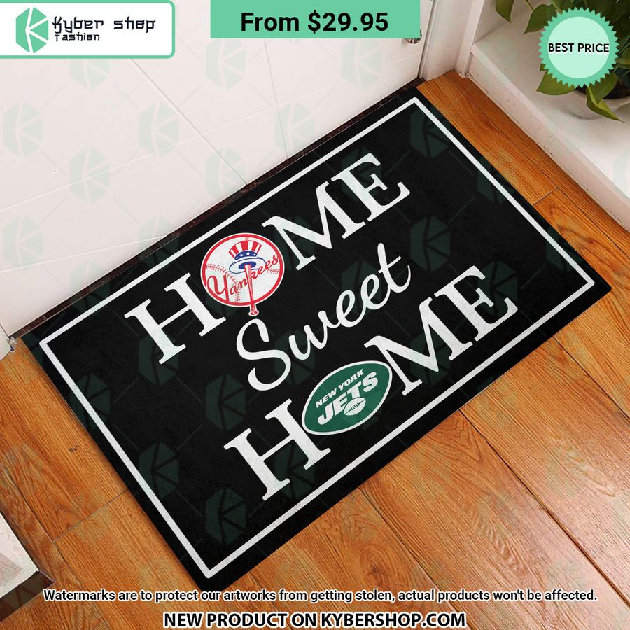New York Jest New York Yankees Home Sweet Home Doormat