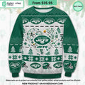New York Jets Heart Ugly Christmas Sweater
