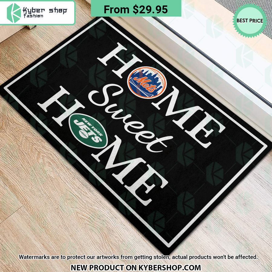 New York Jets New York Mets Home Sweet Home Doormat
