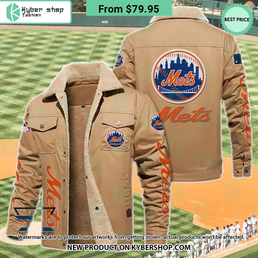 New York Mets MLB Fleece Leather Jacket