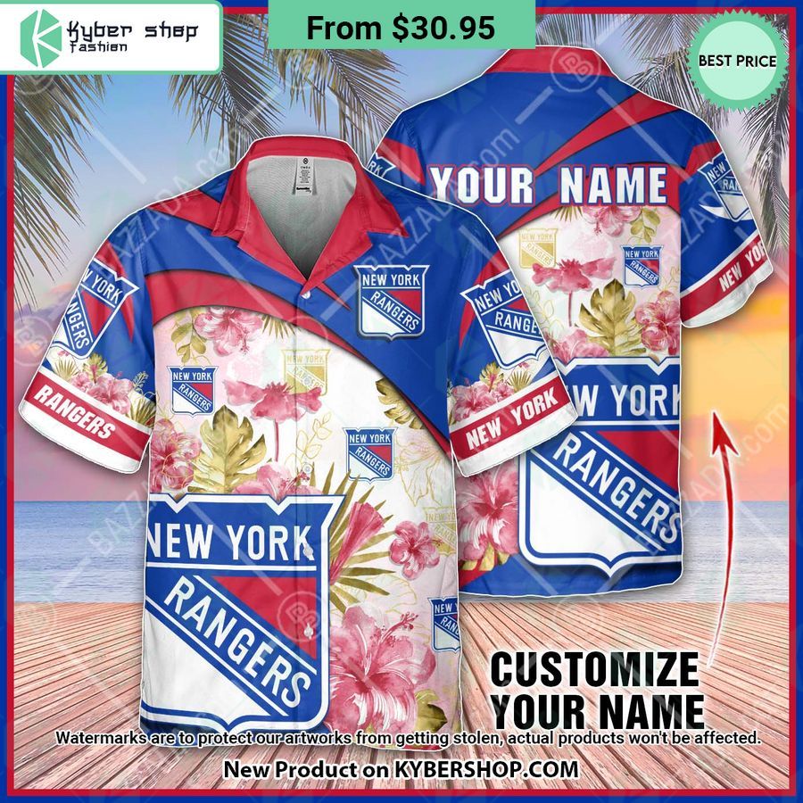 New York Rangers custom personalized Hawaiian Shirt