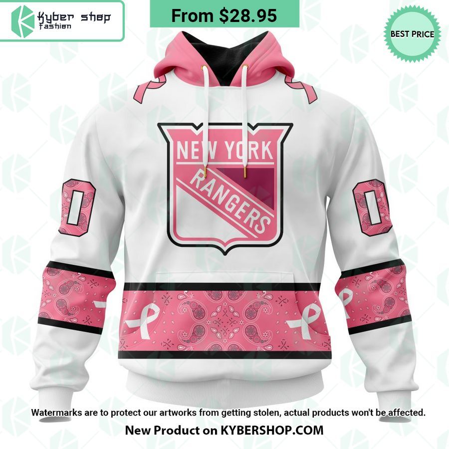 New York Rangers In October We Wear Pink Breast Cancer Shirt