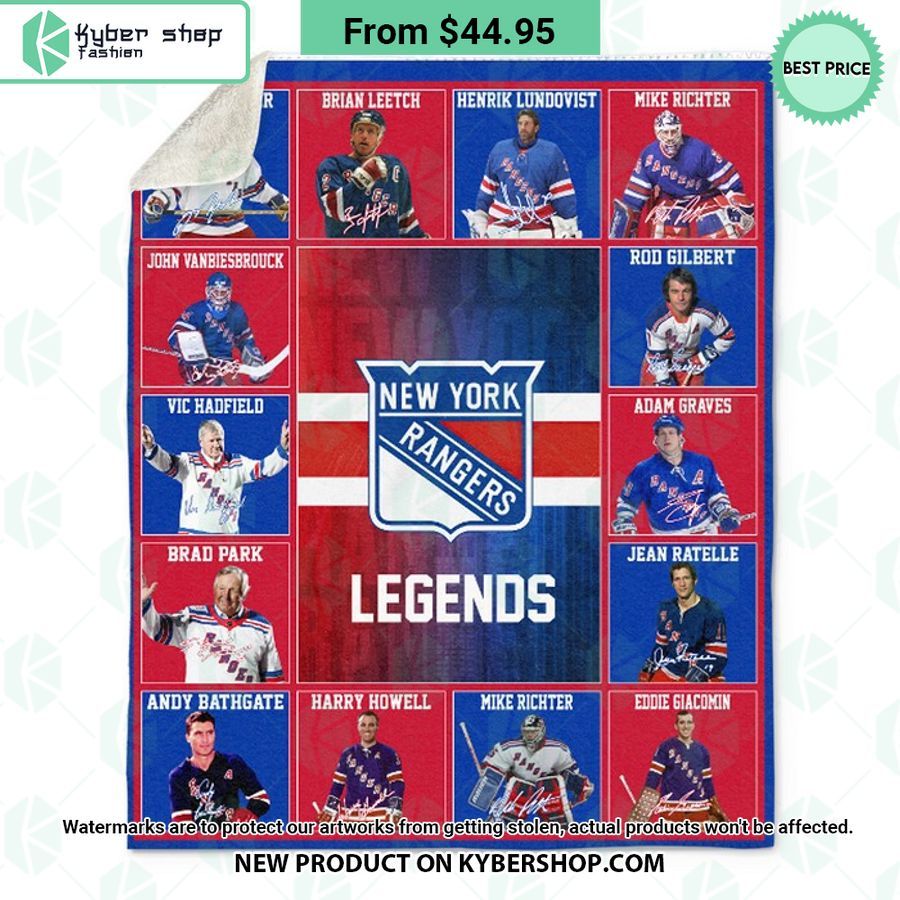 New York Rangers Legends Fleece Blanket