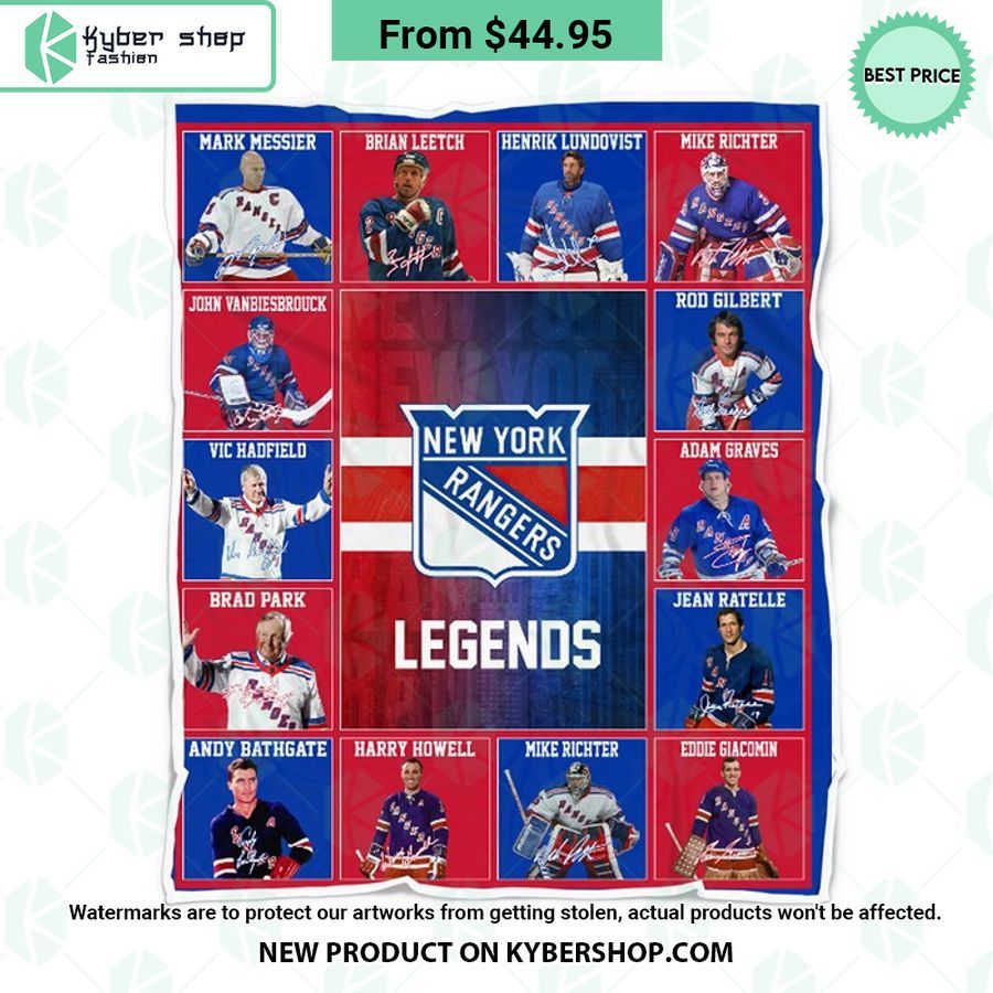 New York Rangers Legends Fleece Blanket