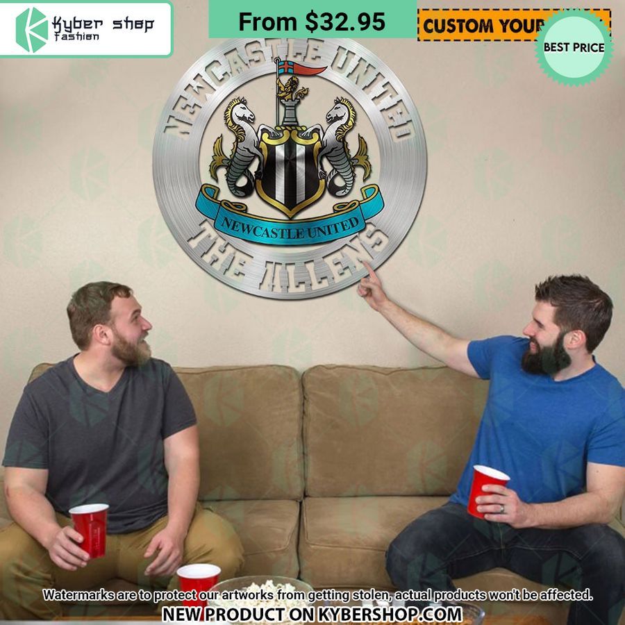 Newcastle United CUSTOM Metal Sign