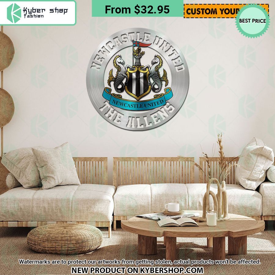 Newcastle United CUSTOM Metal Sign