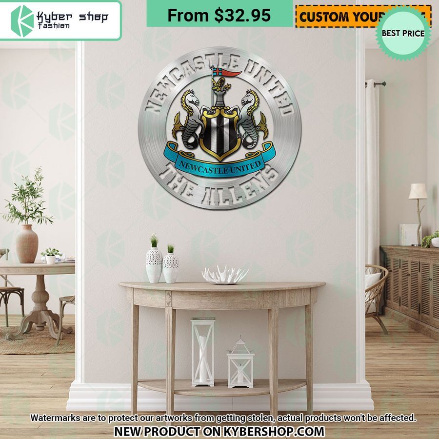 Newcastle United CUSTOM Metal Sign
