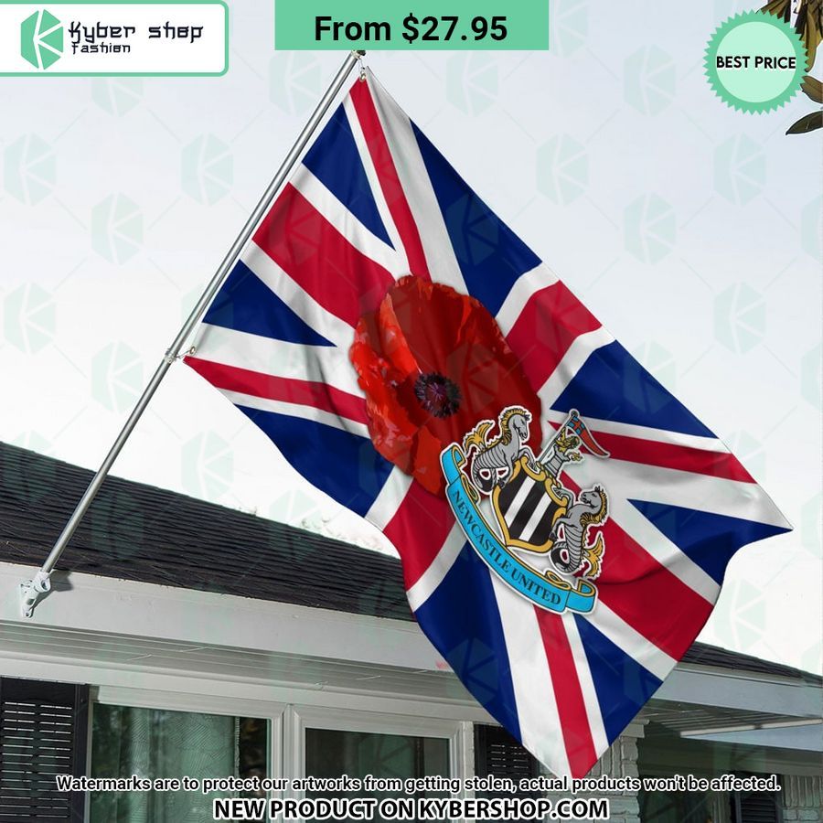 Newcastle United Remembrance day Flag