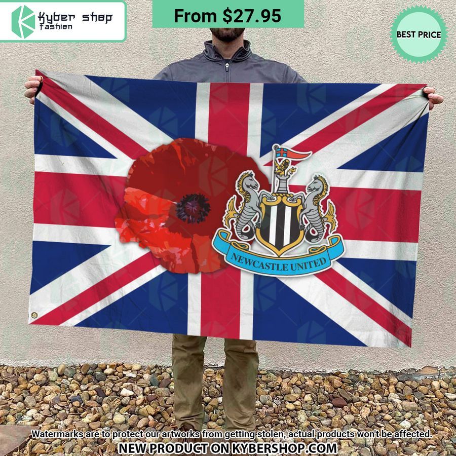 Newcastle United Remembrance day Flag