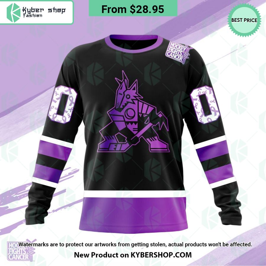 NHL Arizona Coyotes Hockey Fights Cancer Hoodie